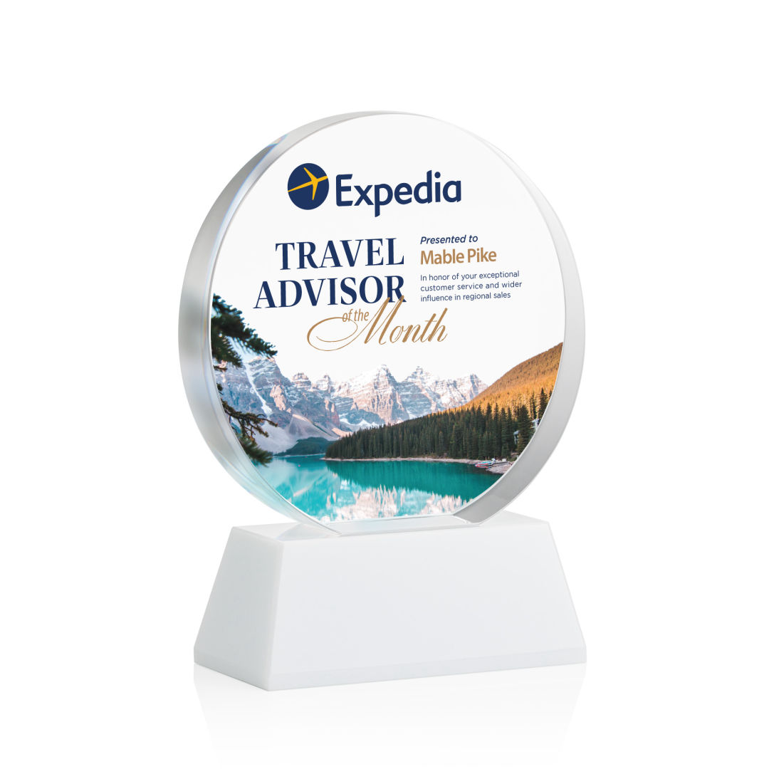 Glenwood Vividprint™ Award on Base - White 2