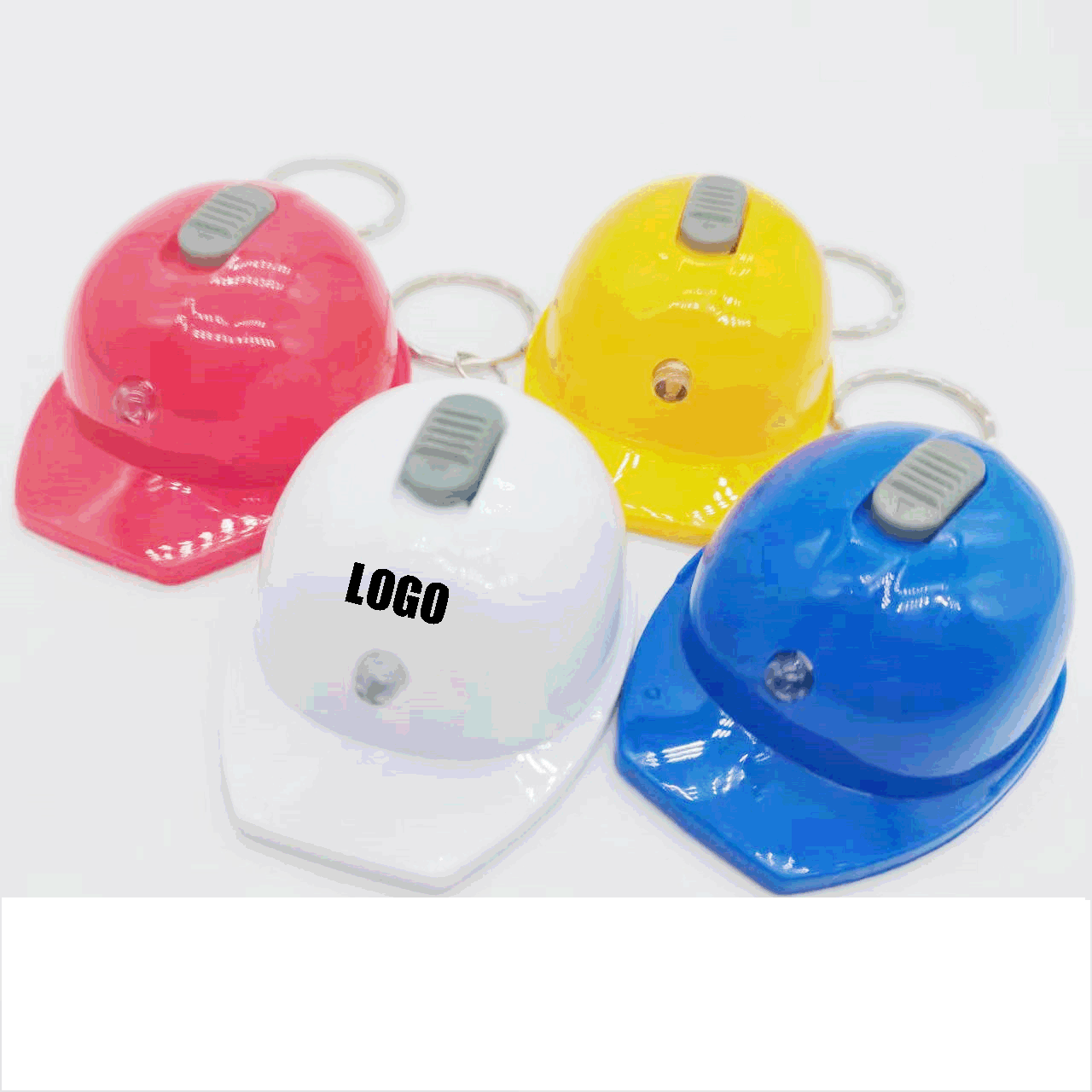 Helmet Charm Key Ring/Multi-Functional Safety Helmet Illuminated Keychain & Opener 1