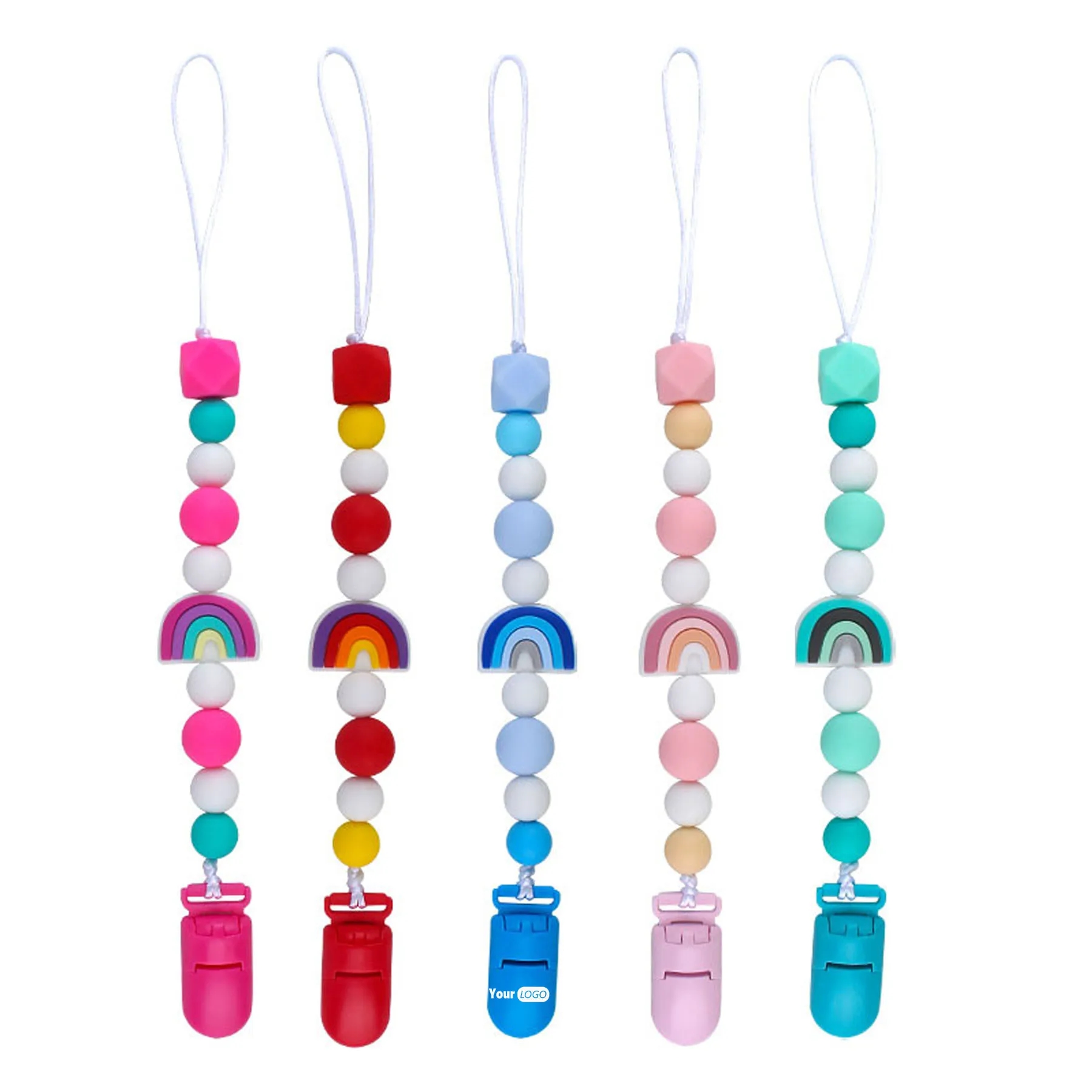 Rainbow Silicone Pacifier Chain 9