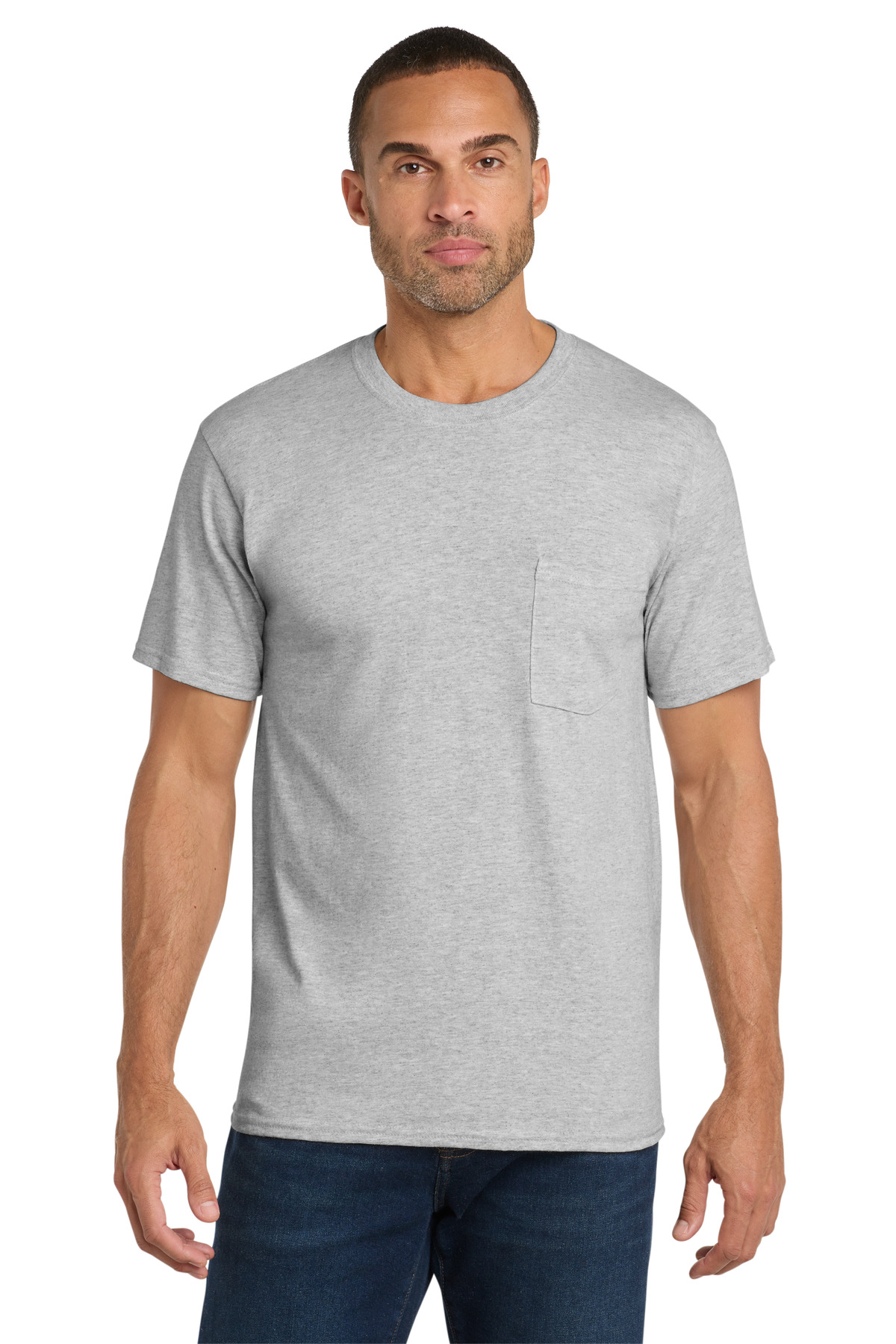 Port & Co Core Cotton Pocket Tee. PC54P 116