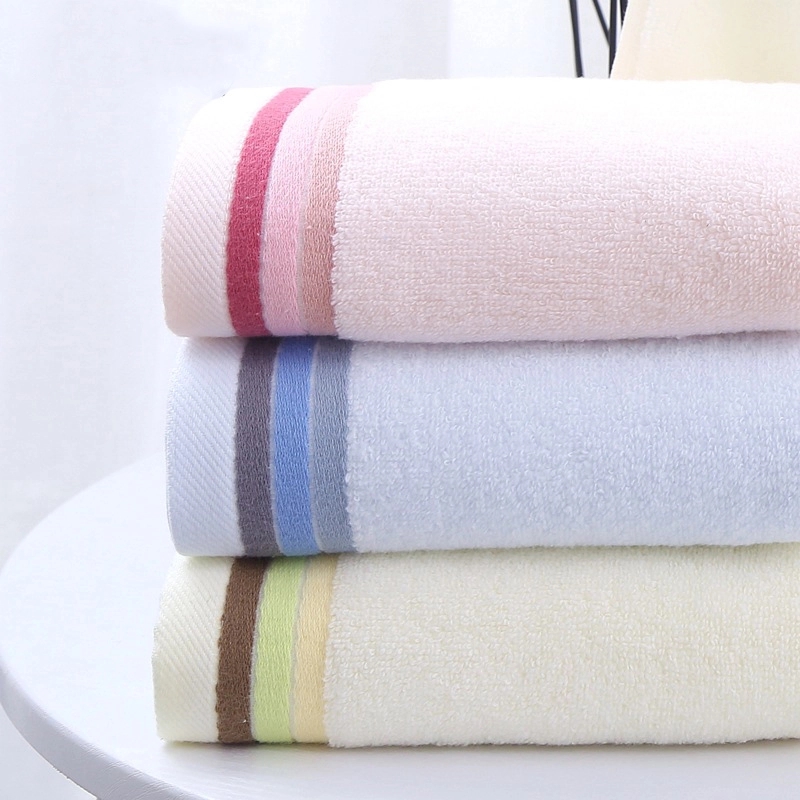 Custom Gift 100% Cotton Soft Striped Hand & Face Towel 3