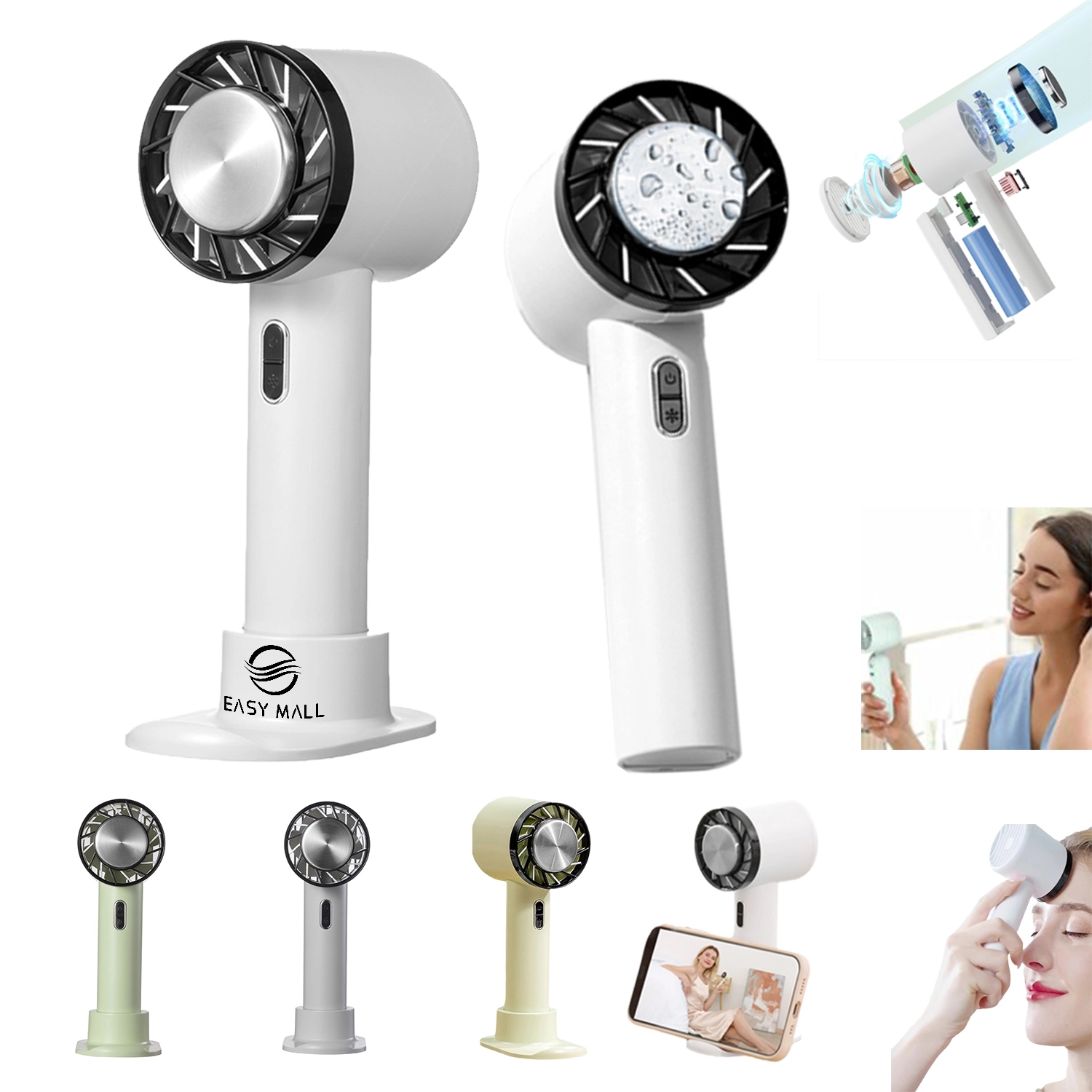 Mini Cold Compress USB Rechargeable Handheld Fan 2