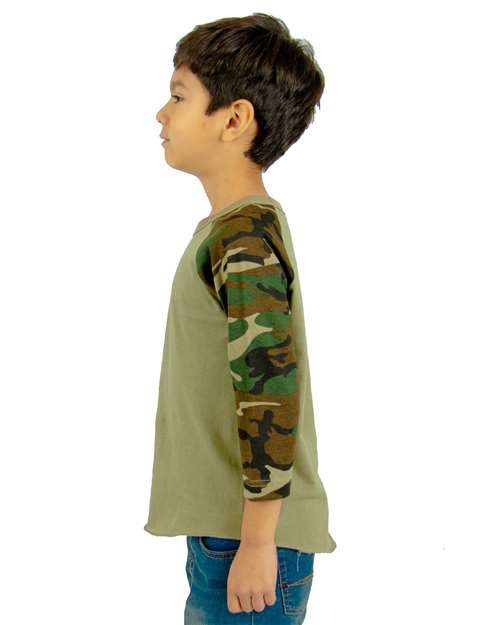 Youth Camo Raglan Tee - SHRAGCY 7