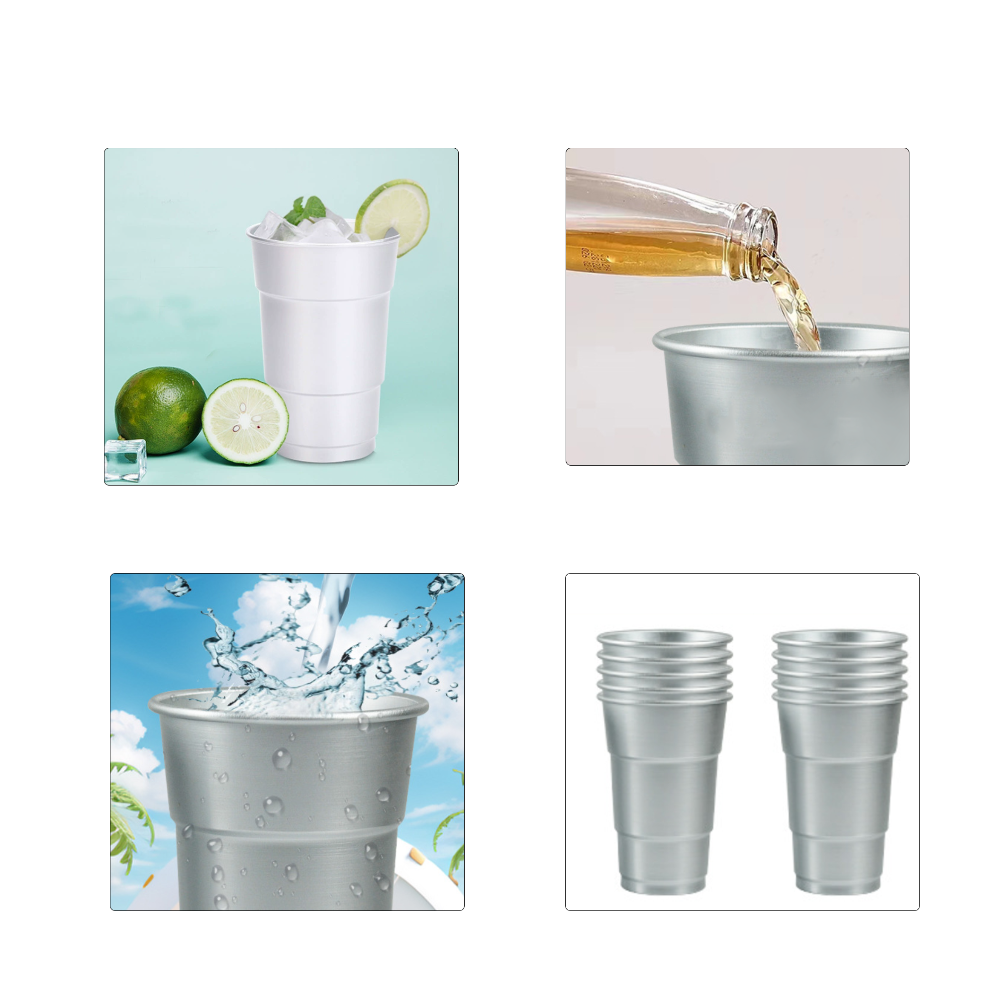 16 oz Aluminum Party Cup 4
