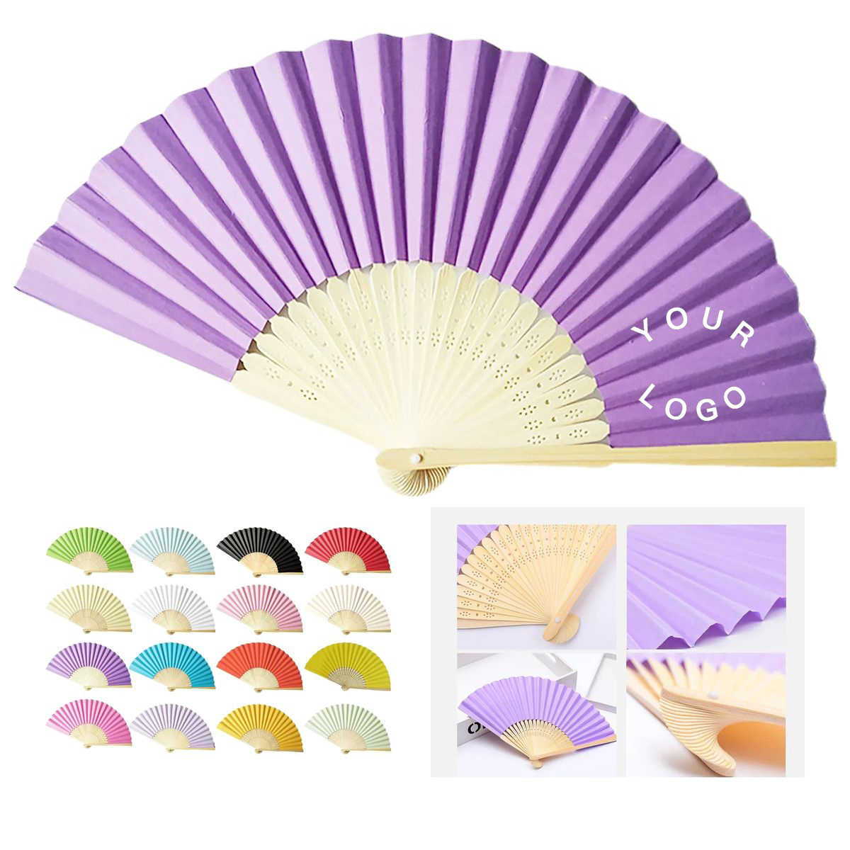 Portable Bamboo Folding Fan for Performances 5