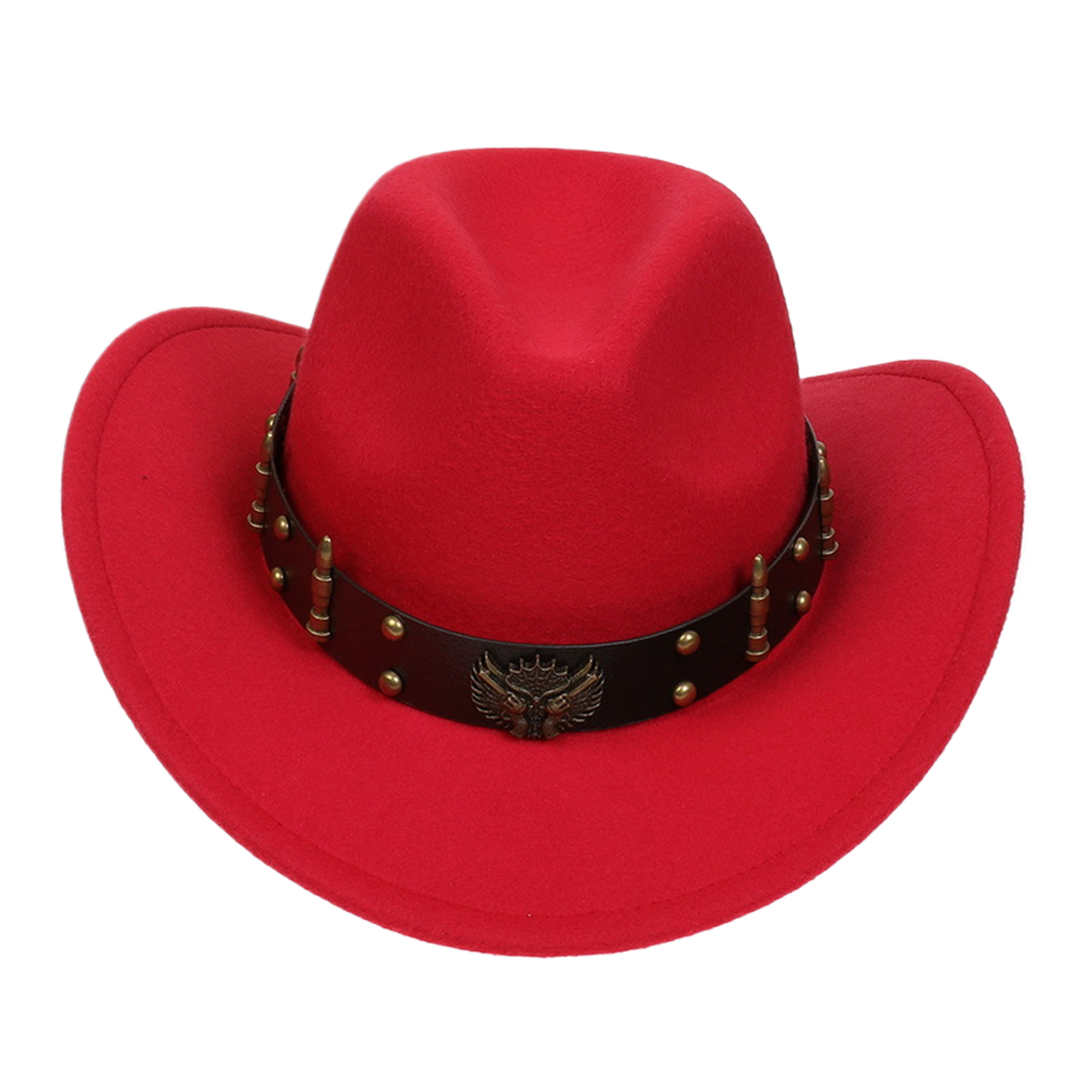 MOQ50 Vintage Wool Felt Cowboy Jazz Hat 4