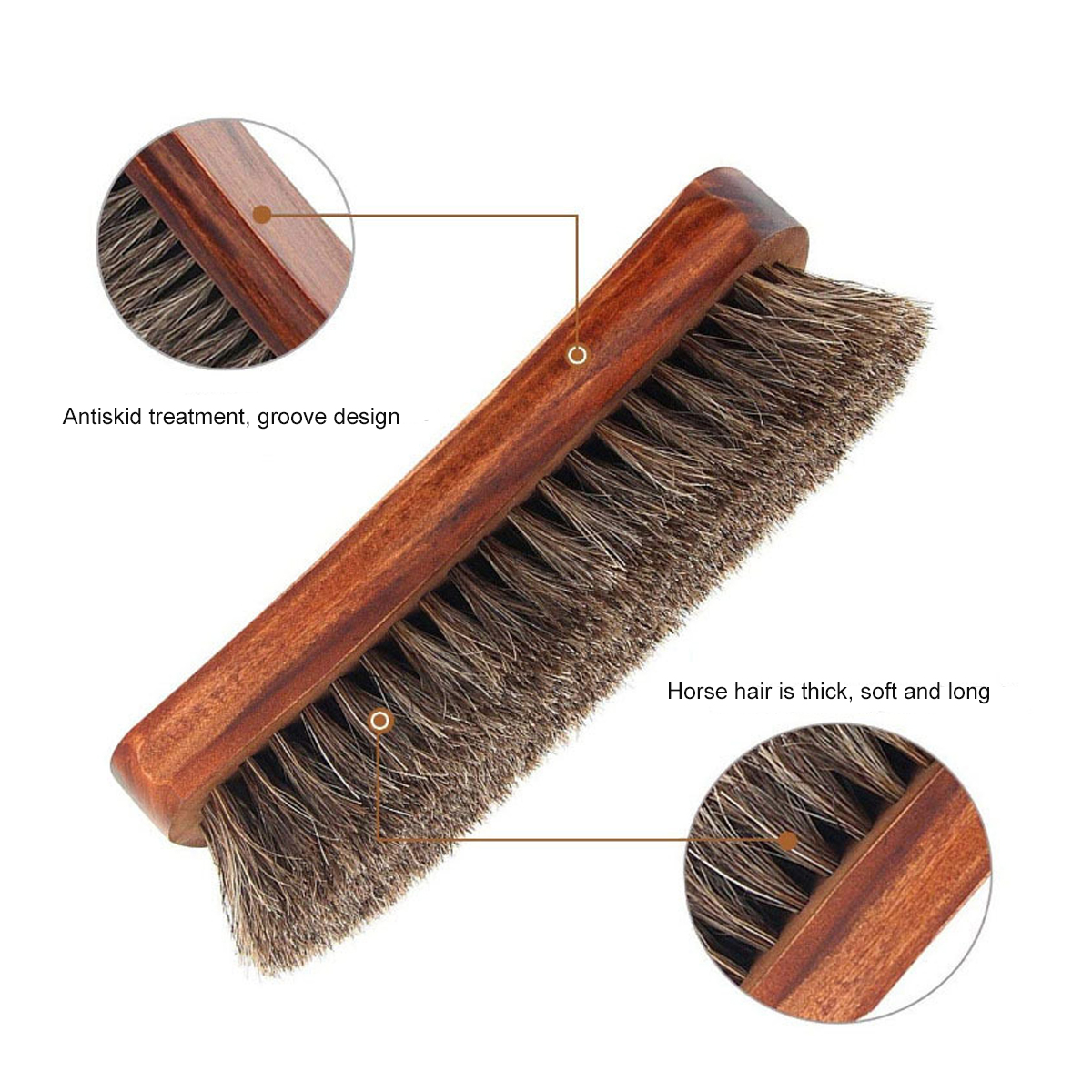 6.7" Horsehair Shoe Shine Brushes 2
