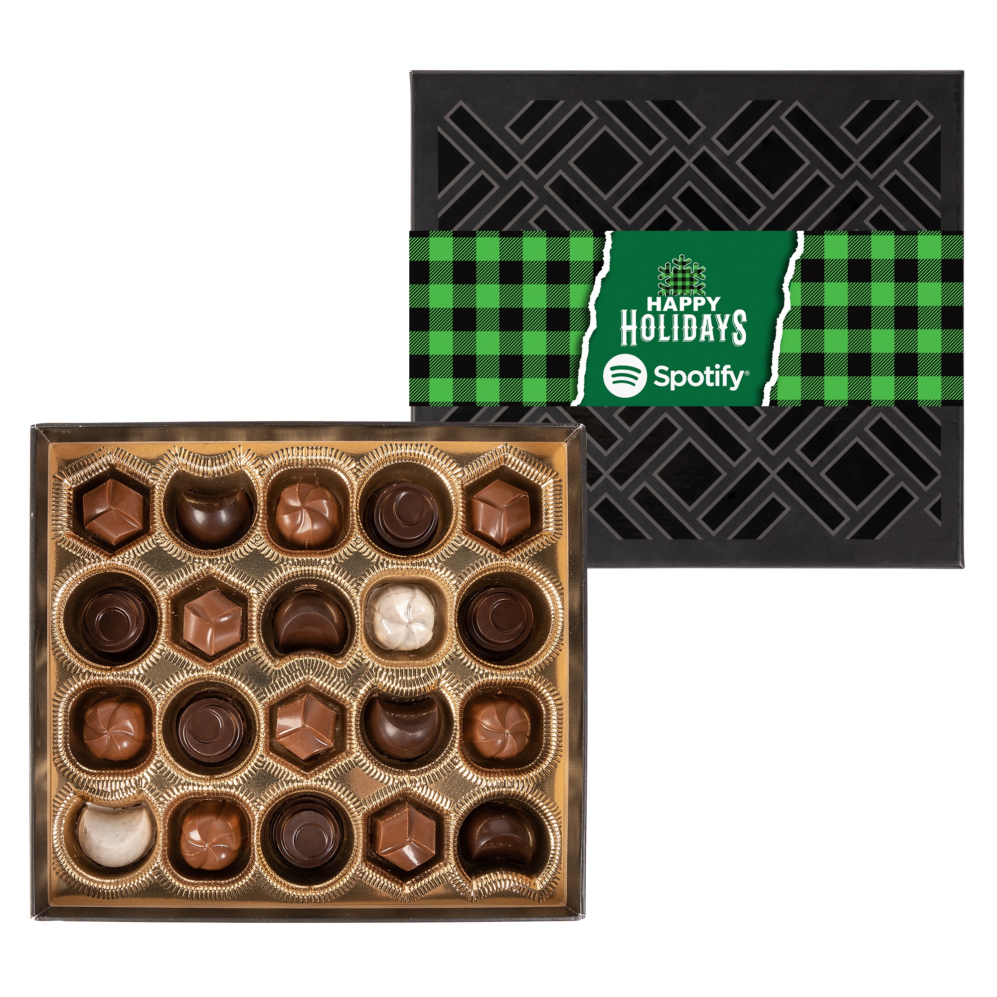 Gourmet Chocolate Truffles Gift Box with Full Color Band - 20 pc 1