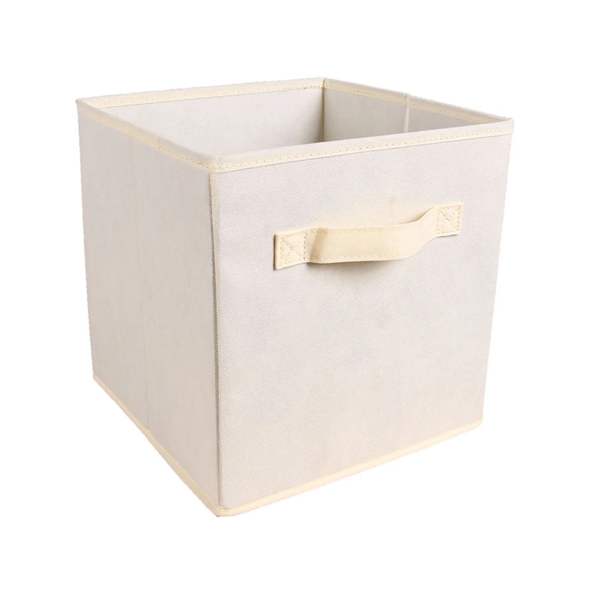 MOQ50 11" Square Non-Woven Folding Storage Box With Handle 8