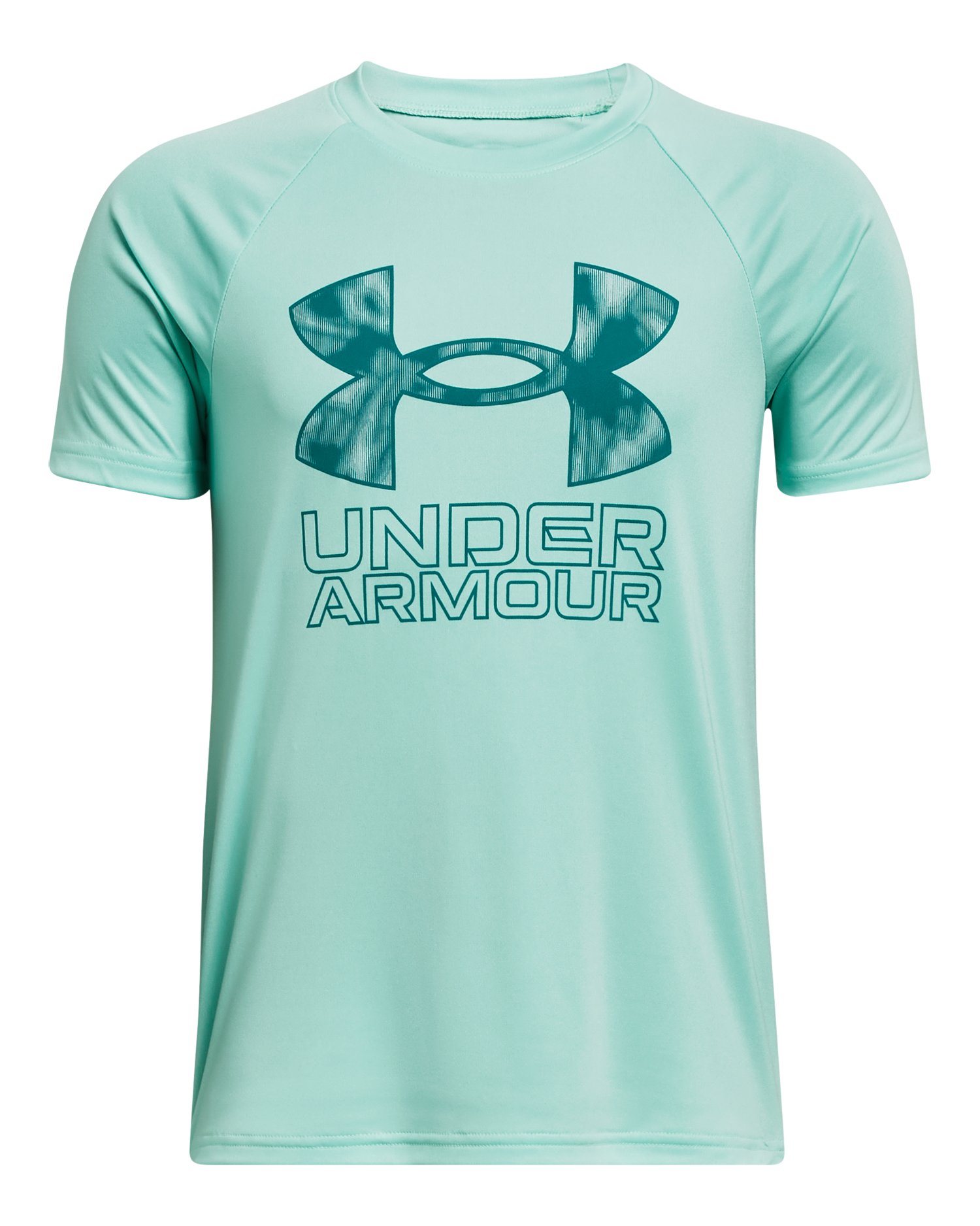 UA Tech Hybrid Print Fill Boys' Short Sleeve 37