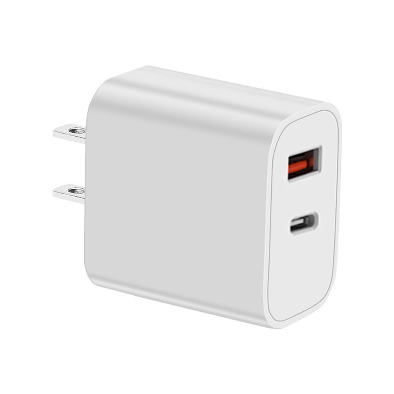 Dual Port Type C Wall Charger Fast Charging 20W Power Adapter Cube 2