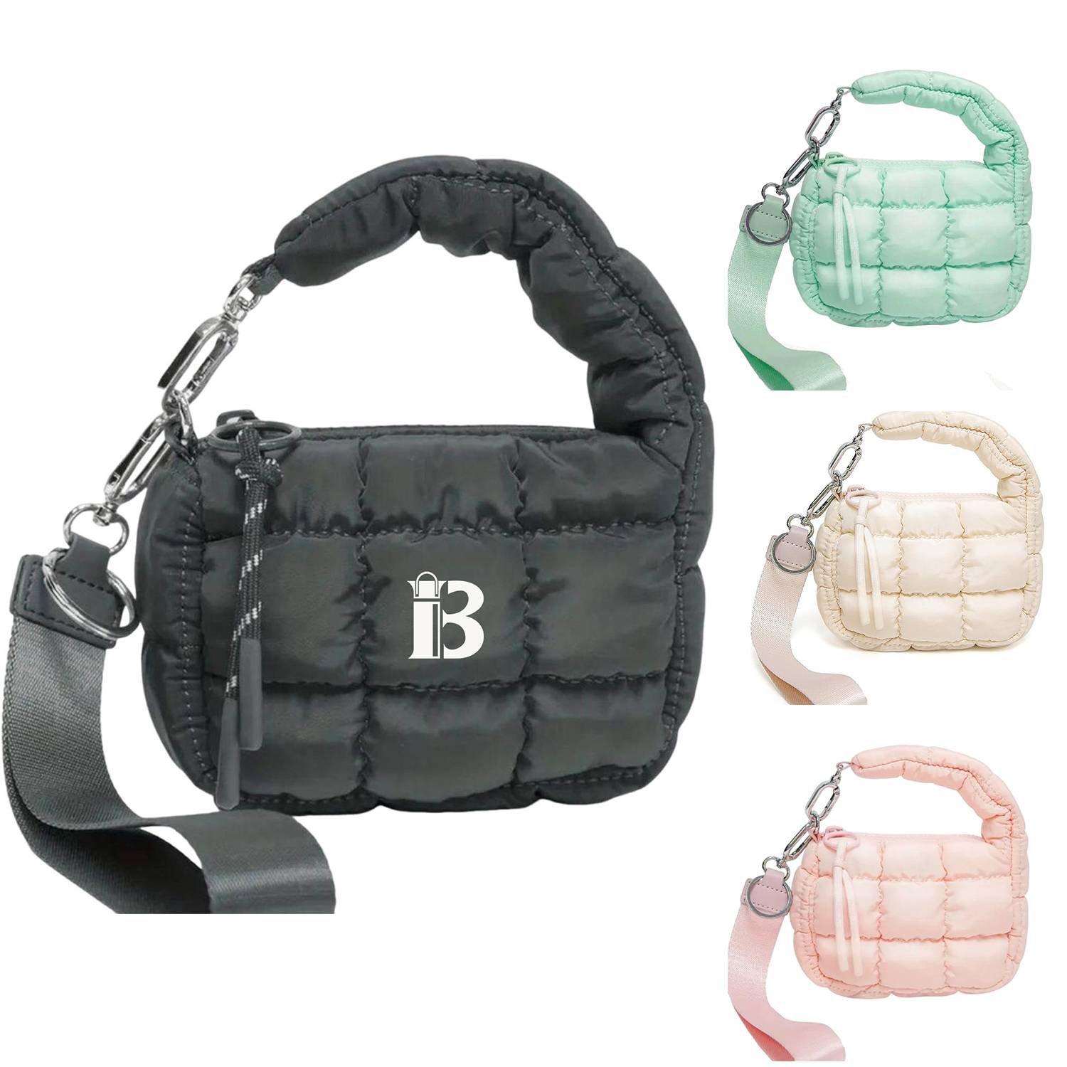 Nylon Quilted Puffer Handbag 2