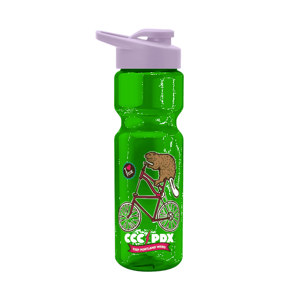 Blazer 28oz Transparent Bike Bottle w/Drink-thru Lid 322