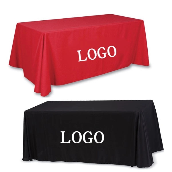 Standard 6' 3-Sided Economy 6 ft Table Cloth & Covers 3