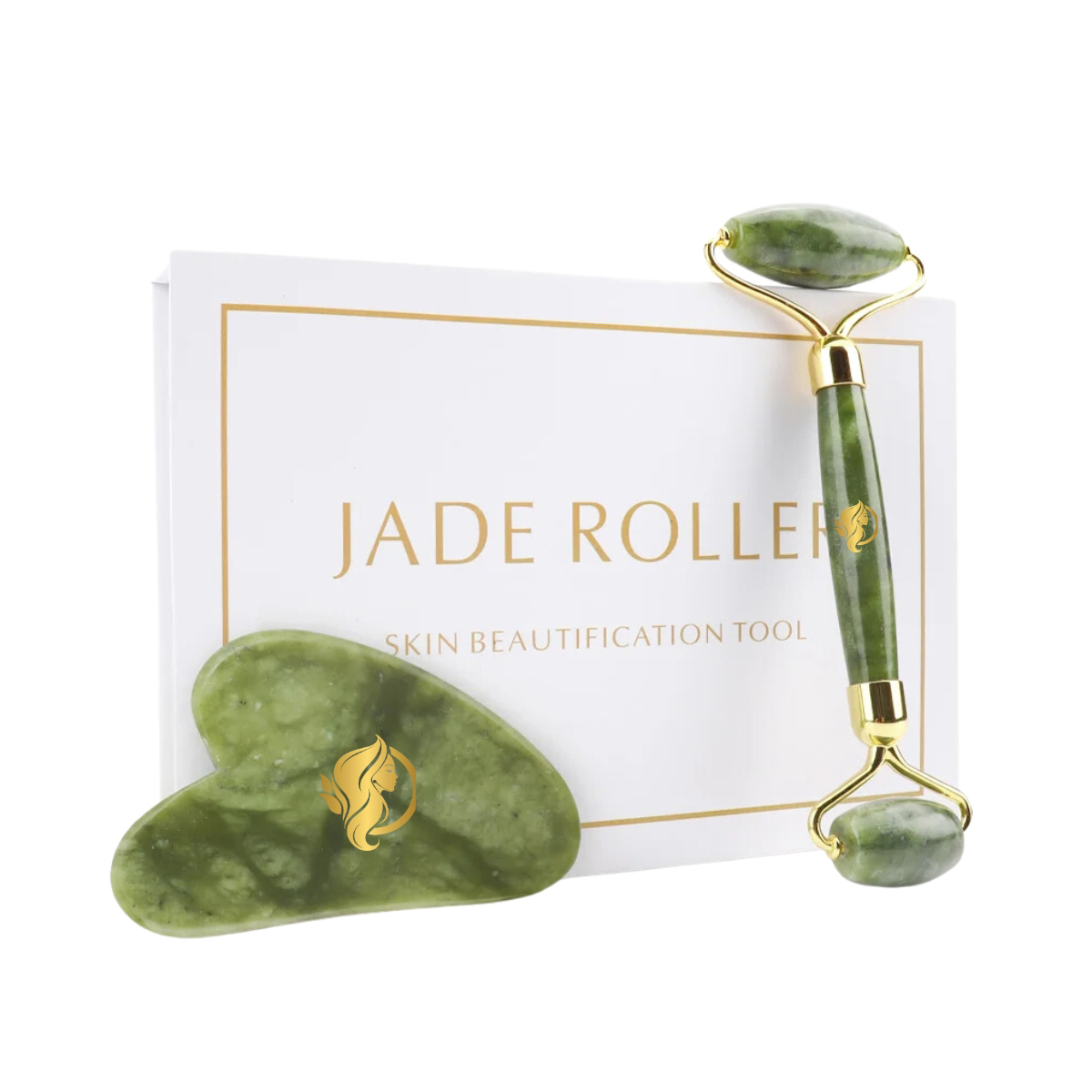 High Quality Jade Face Roller and Gua Sha Gift Set 5