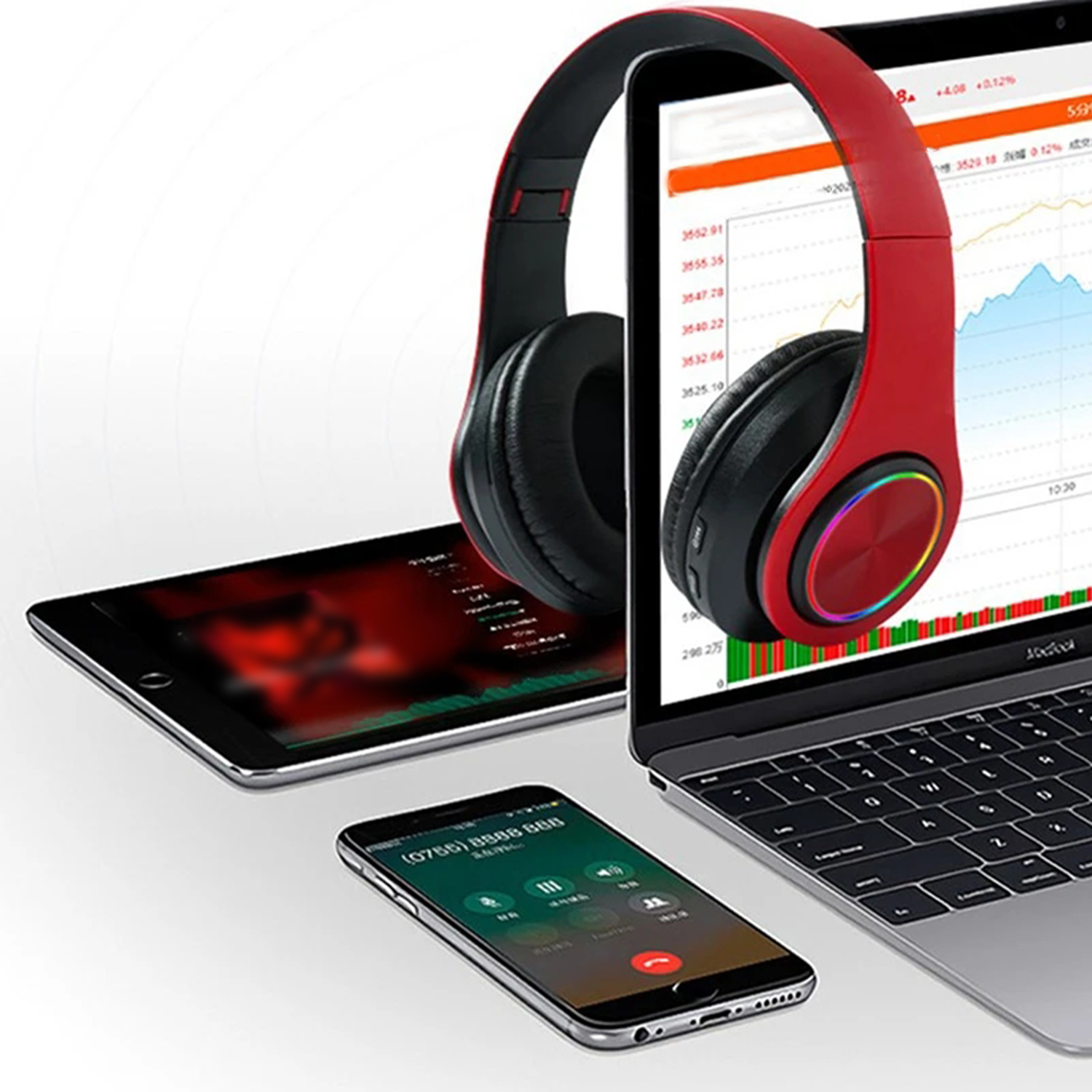 Over Ear Luminous Wireless Headphones 6