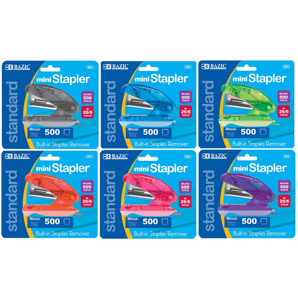 Mini Stapler Sets - Standard Staples Included Assorted Colors 2
