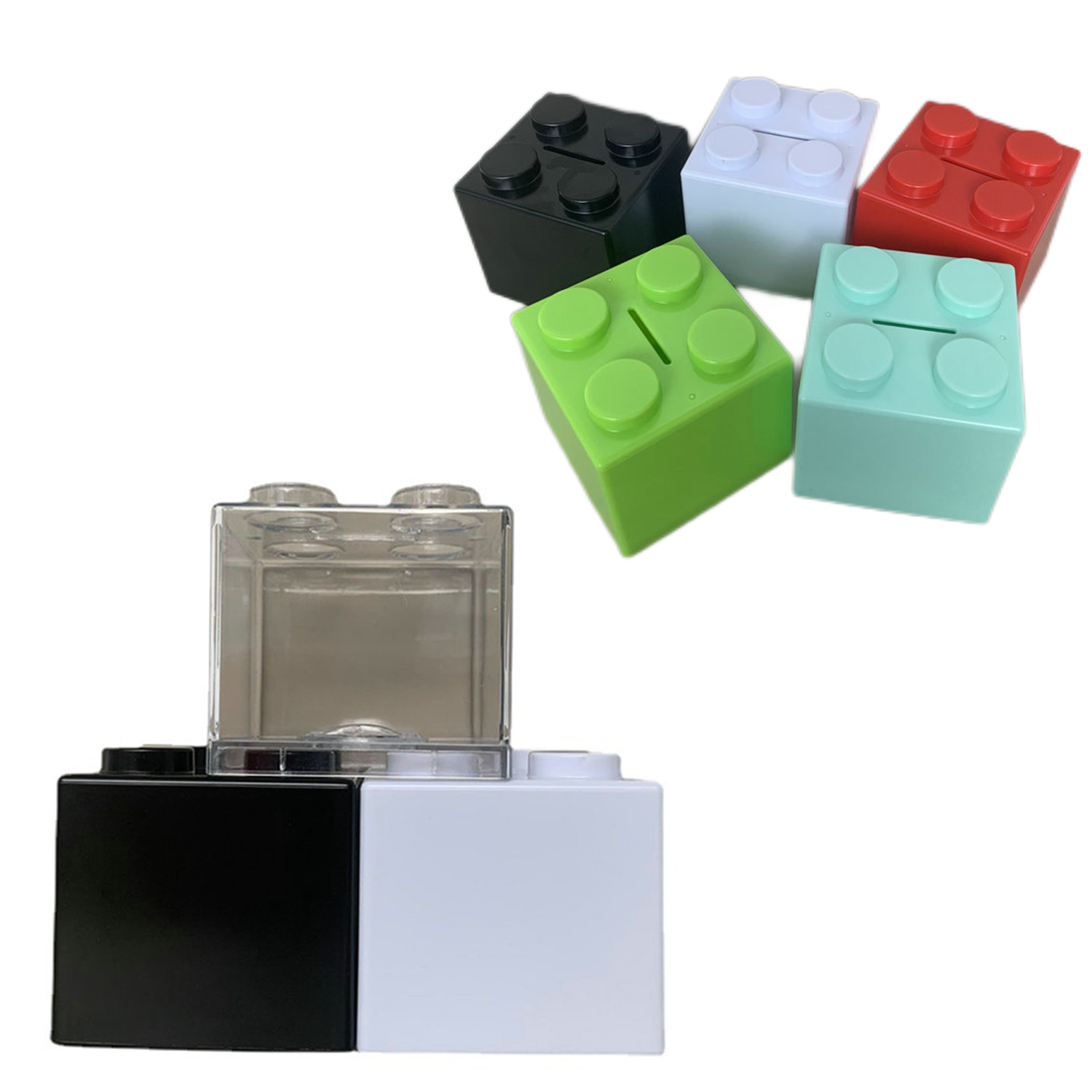 Transparent Plastic Coin Banks 2
