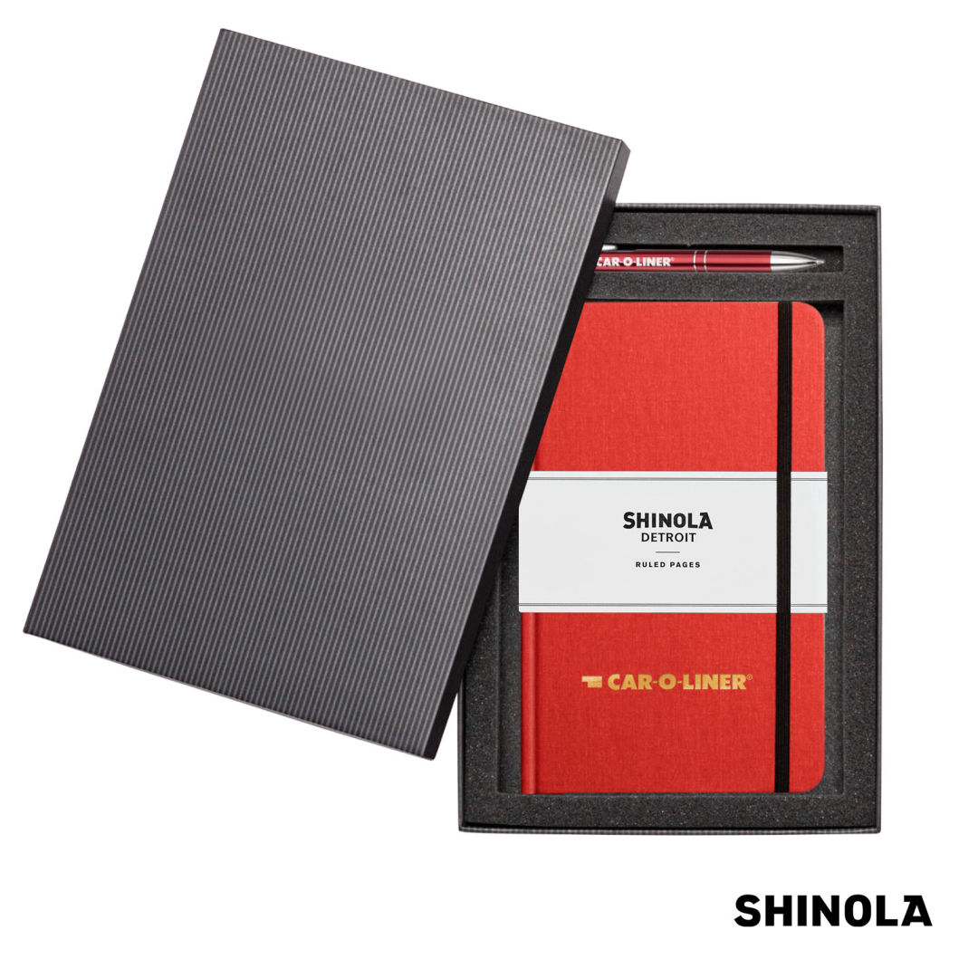 Shinola® HardCover Journal/Clicker Pen Gift Set - (M) 23