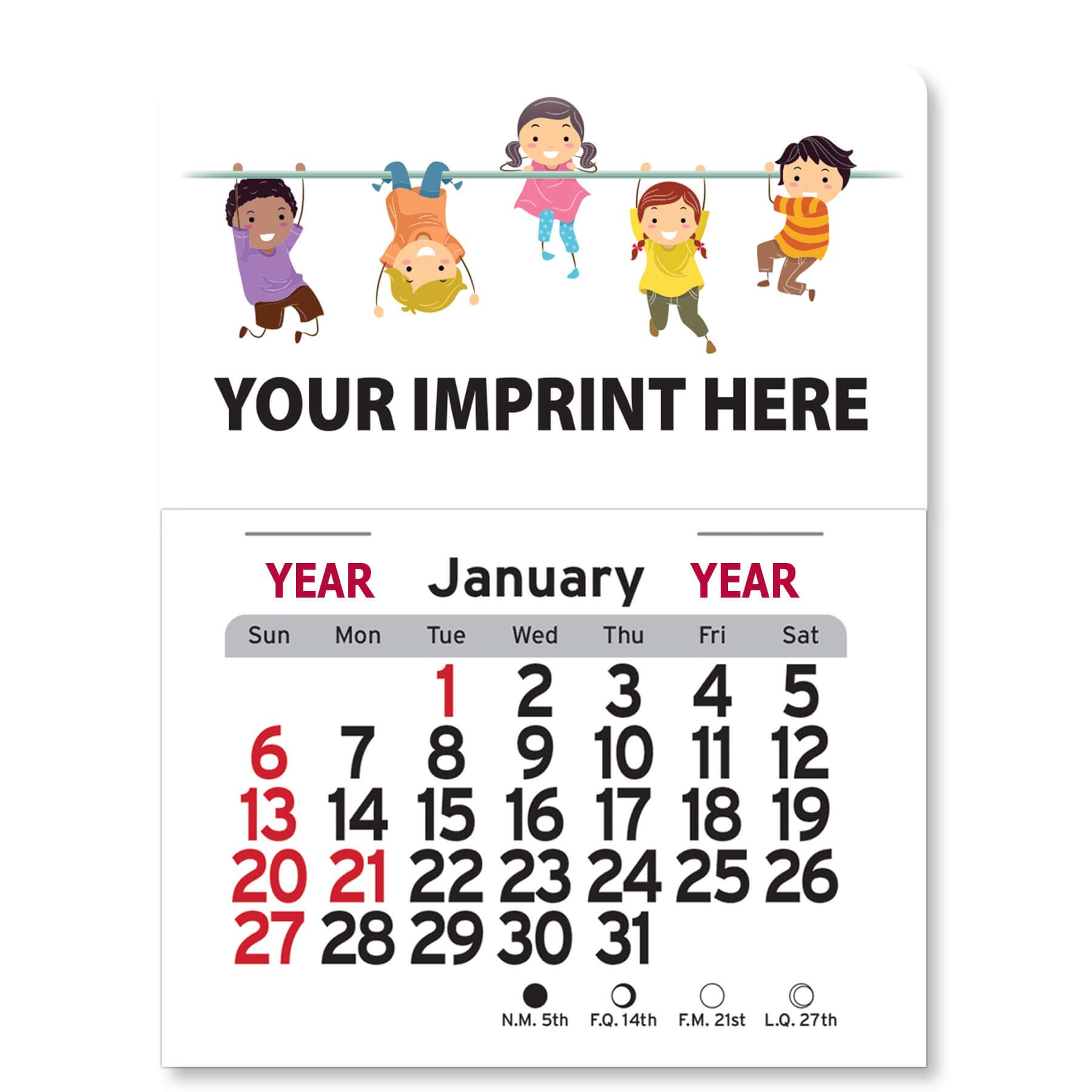 Adhesive Peel-N-Stick® Calendar - Rectangle 42