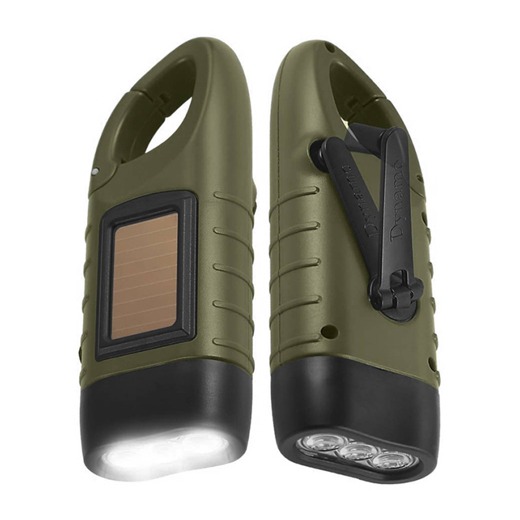Hand Cranking Solar Powered Flashlight 6