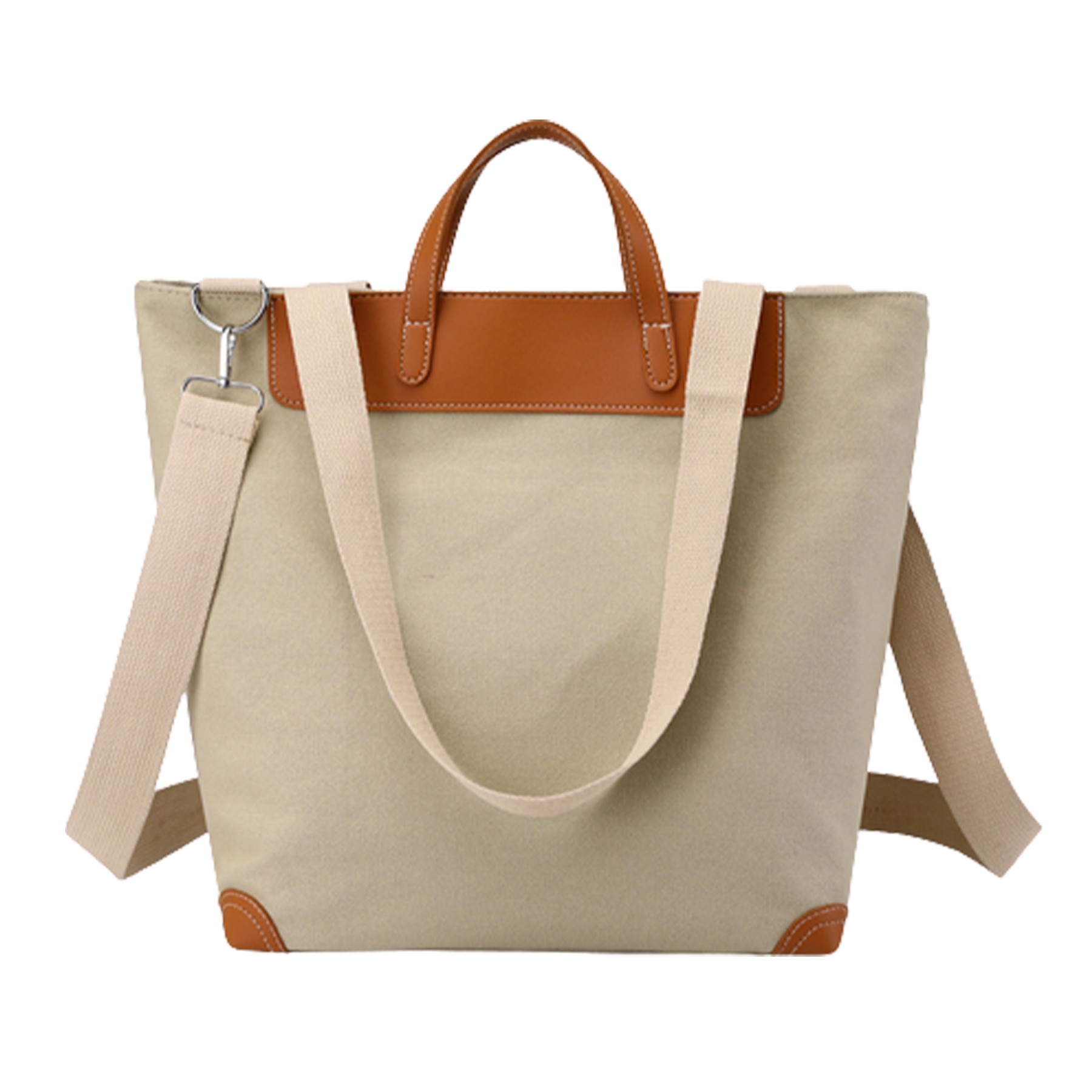 Tote Canvas Shoulder Boat Bag W/ Interior Pocket, custom tote bag with logo imprint 2