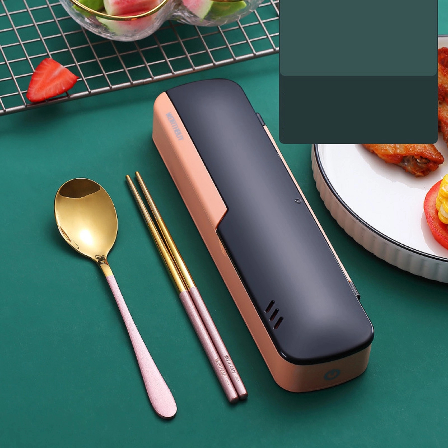 Disinfection Tableware Storage Box with Spoon and Chopsticks, promotional household item with logo imprint 10