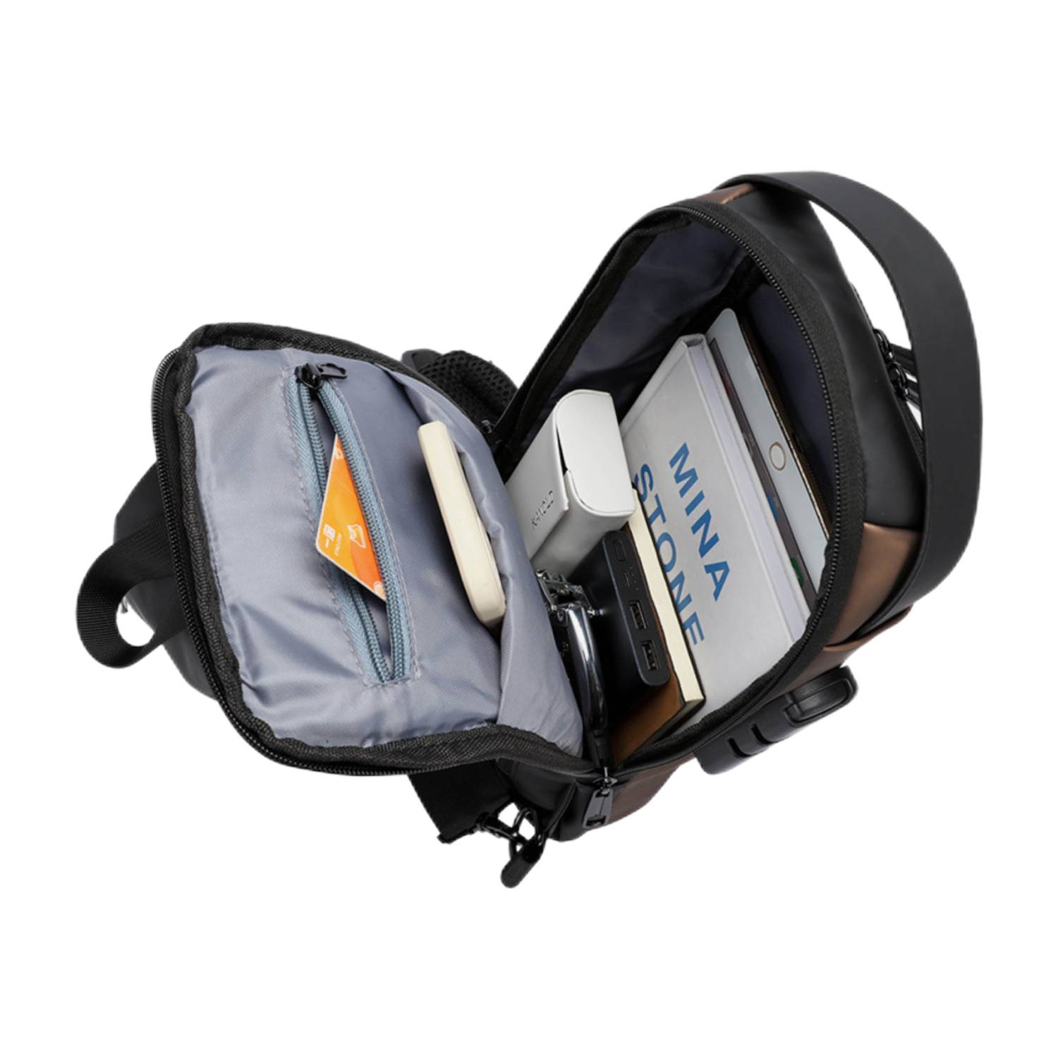 Men's Sports Chest Bag With Usb Charging Port 2