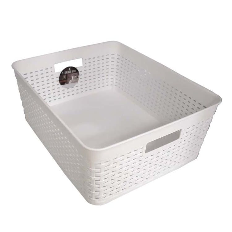 Storage Bins - White 14" x 11.4" x 5.3" 2