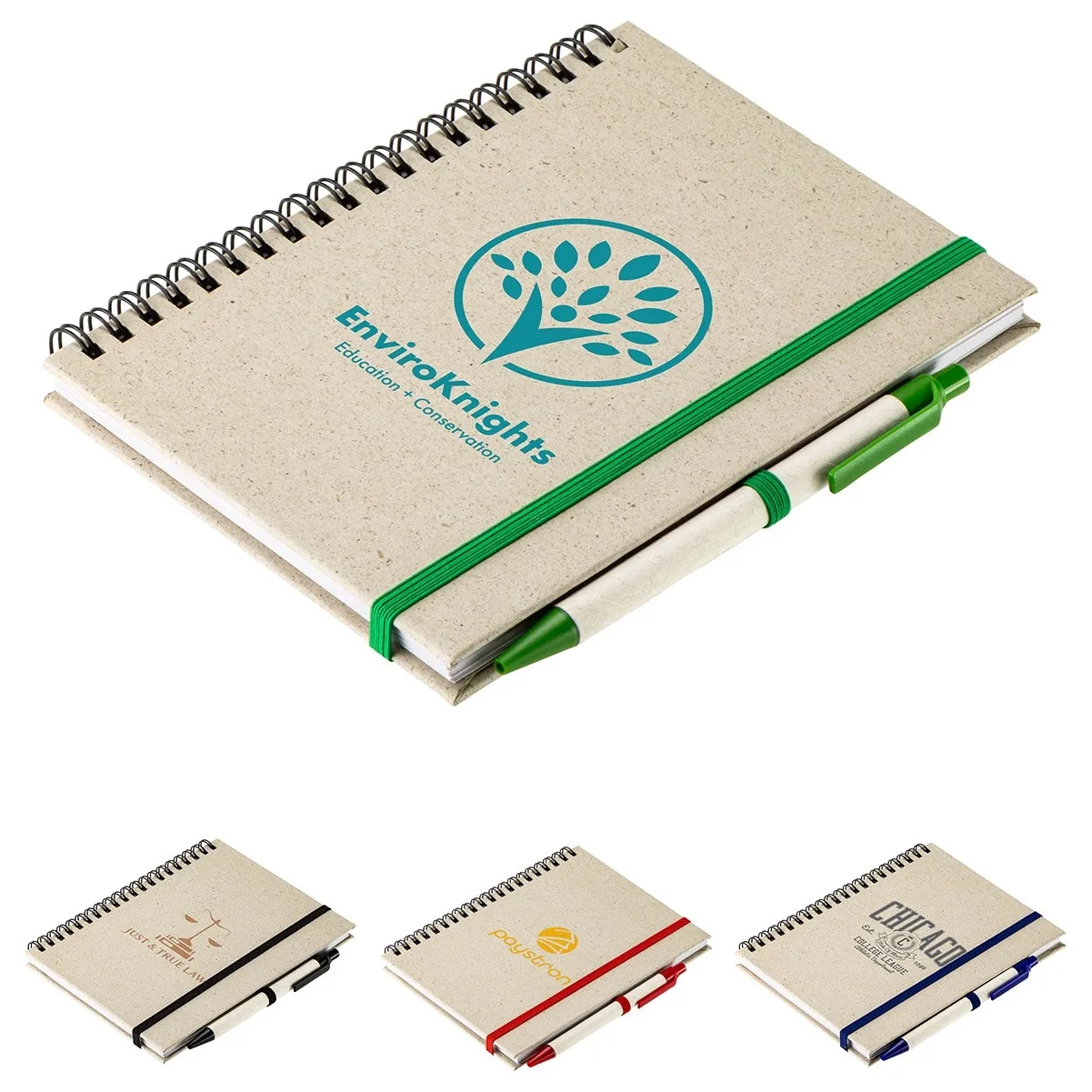 Prairie Fragrant Grass Recycled Spiral Notebook with Pen 3