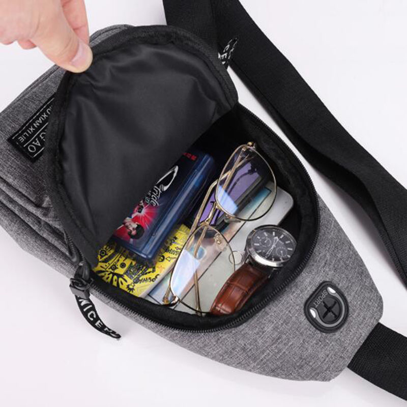 Stylish Sling Backpack with Earphone Hole 2