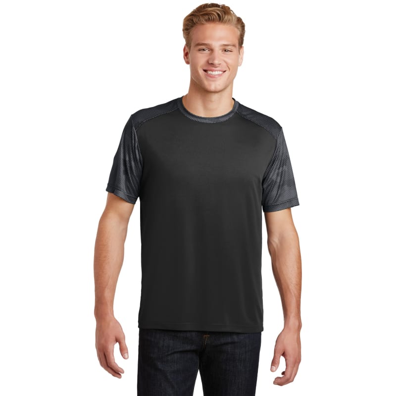 Sport-Tek CamoHex Colorblock Tee. 18