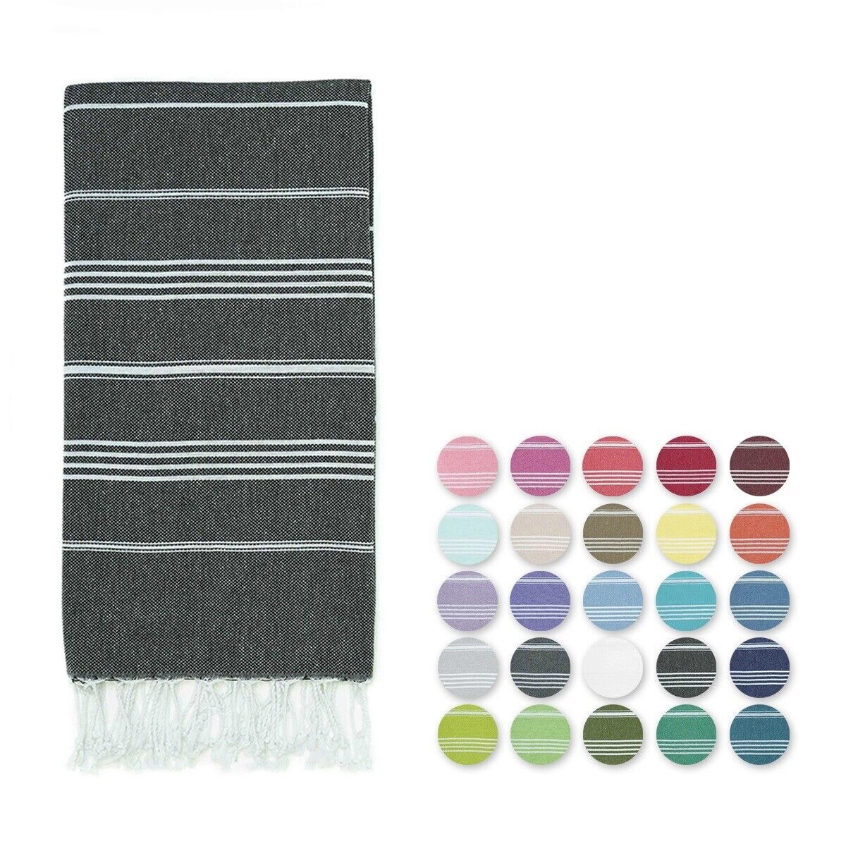Turkish Jacquard Striped Beach Towel - 39.37'' x 70.87'' 5