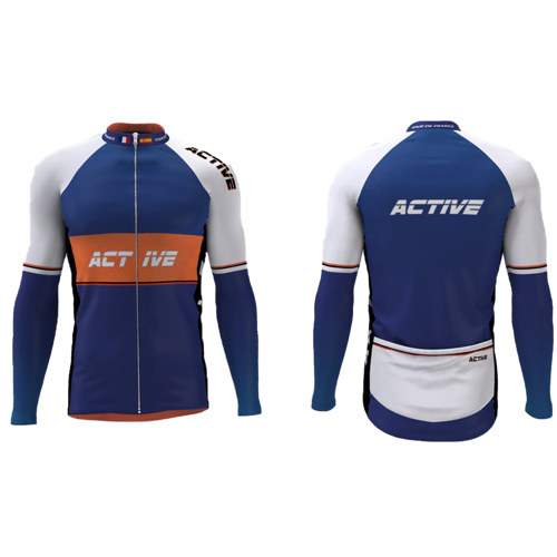Unisex Full Sublimation Long Sleeve Cycling Jersey with 2