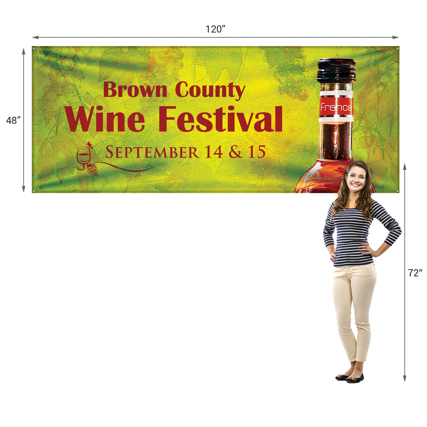 4' x 10' Custom Knitted Polyester Banner 3