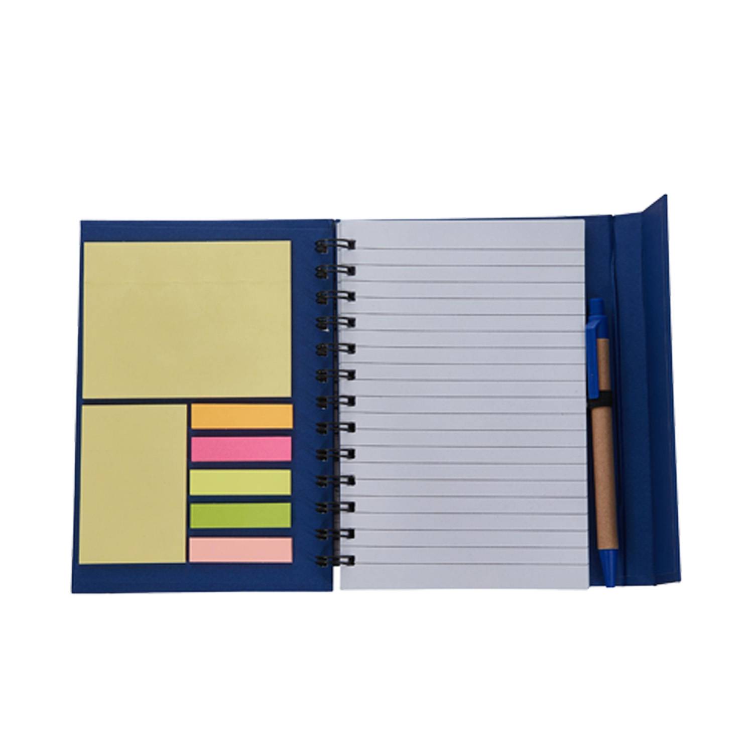Spiral Notebook With Sticky Notes And A Pen 2