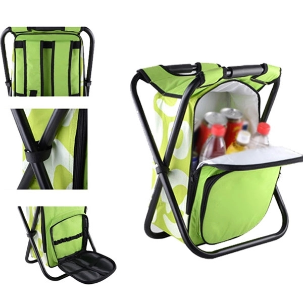 Portable Folding Fishing Chair Stool Cooler Backpack 3