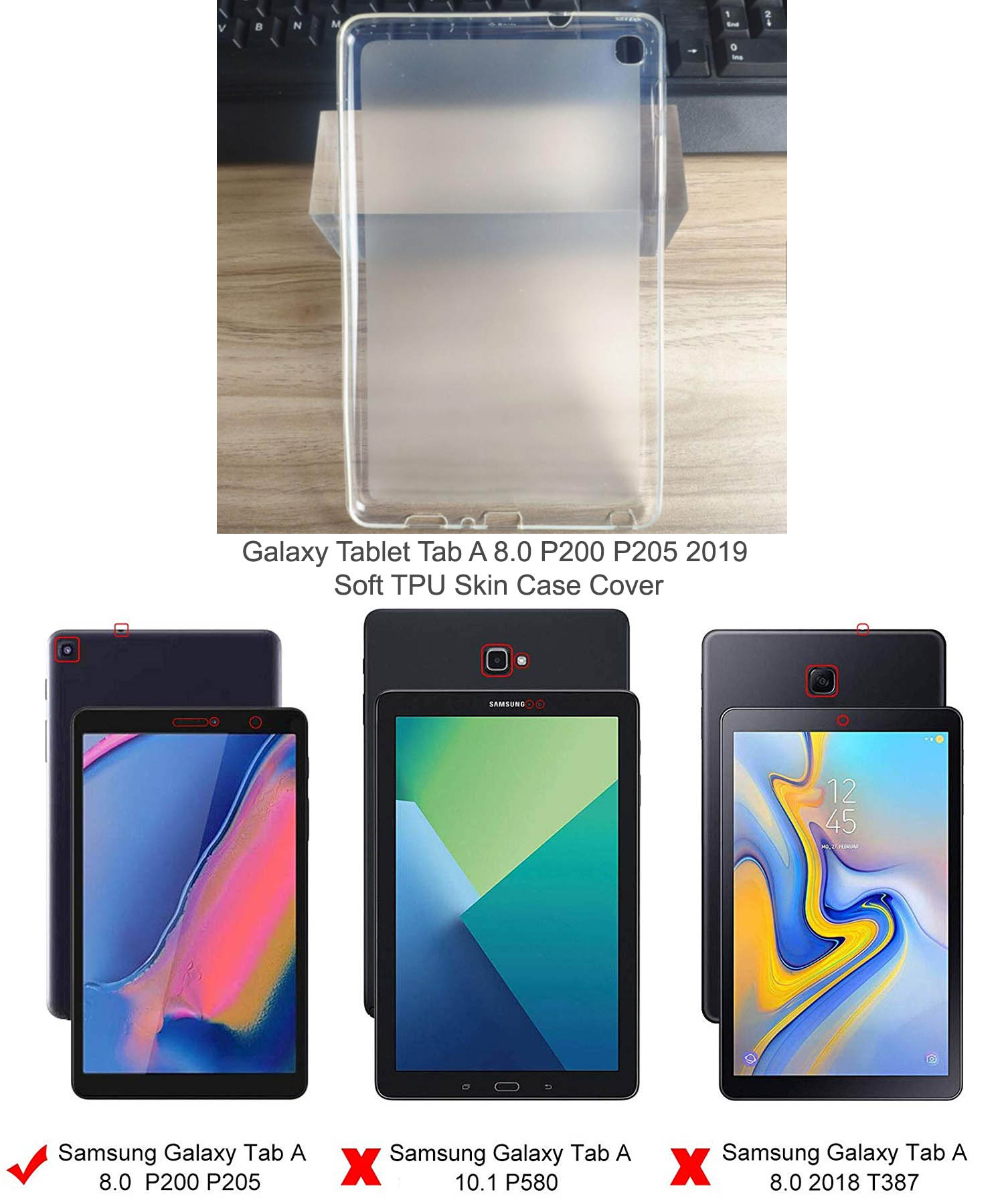 iBank® TPU Clear Case Fits Samsung Galaxy Tablet 2