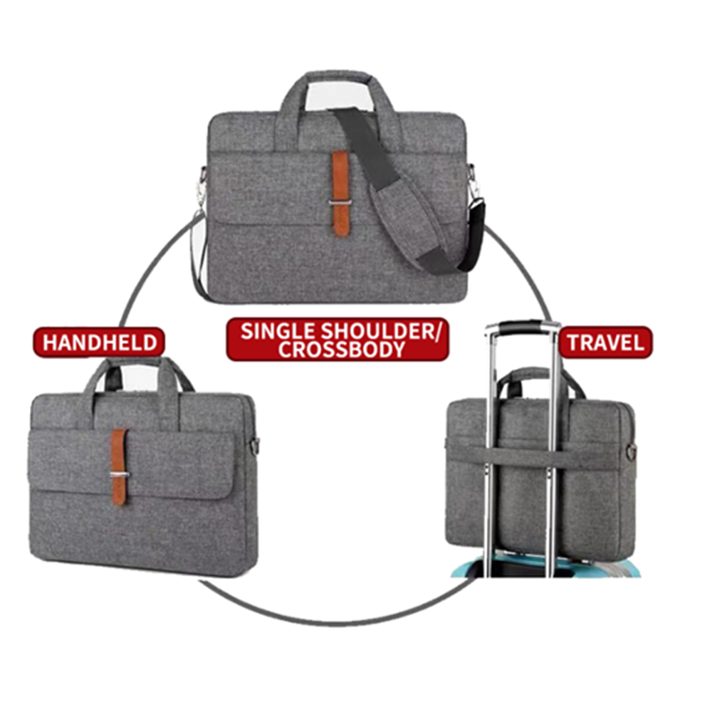 Business Laptop Sleeve Messenger Briefcase With Shoulder Strap 5