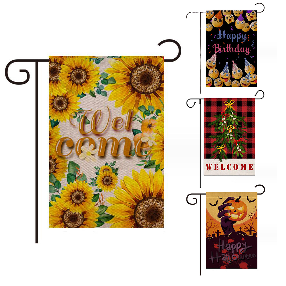 12" x 18"Custom Double Sided Garden Banner 2