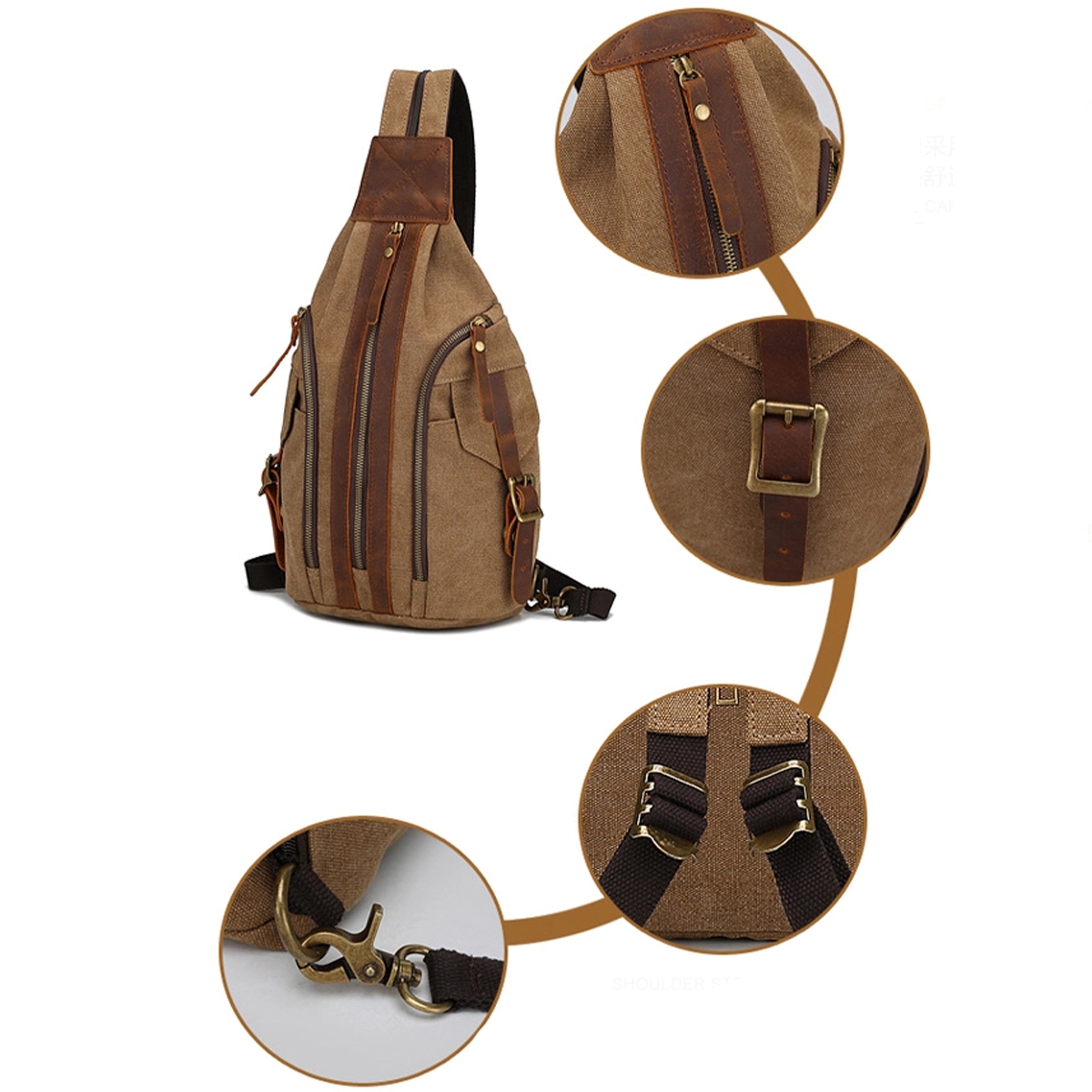 Multifunctional Canvas Shoulder Ccross Body Bag 6