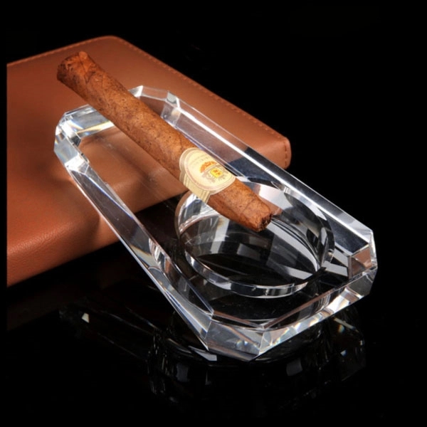 Single Cigar Rest Crystal Ashtray 5