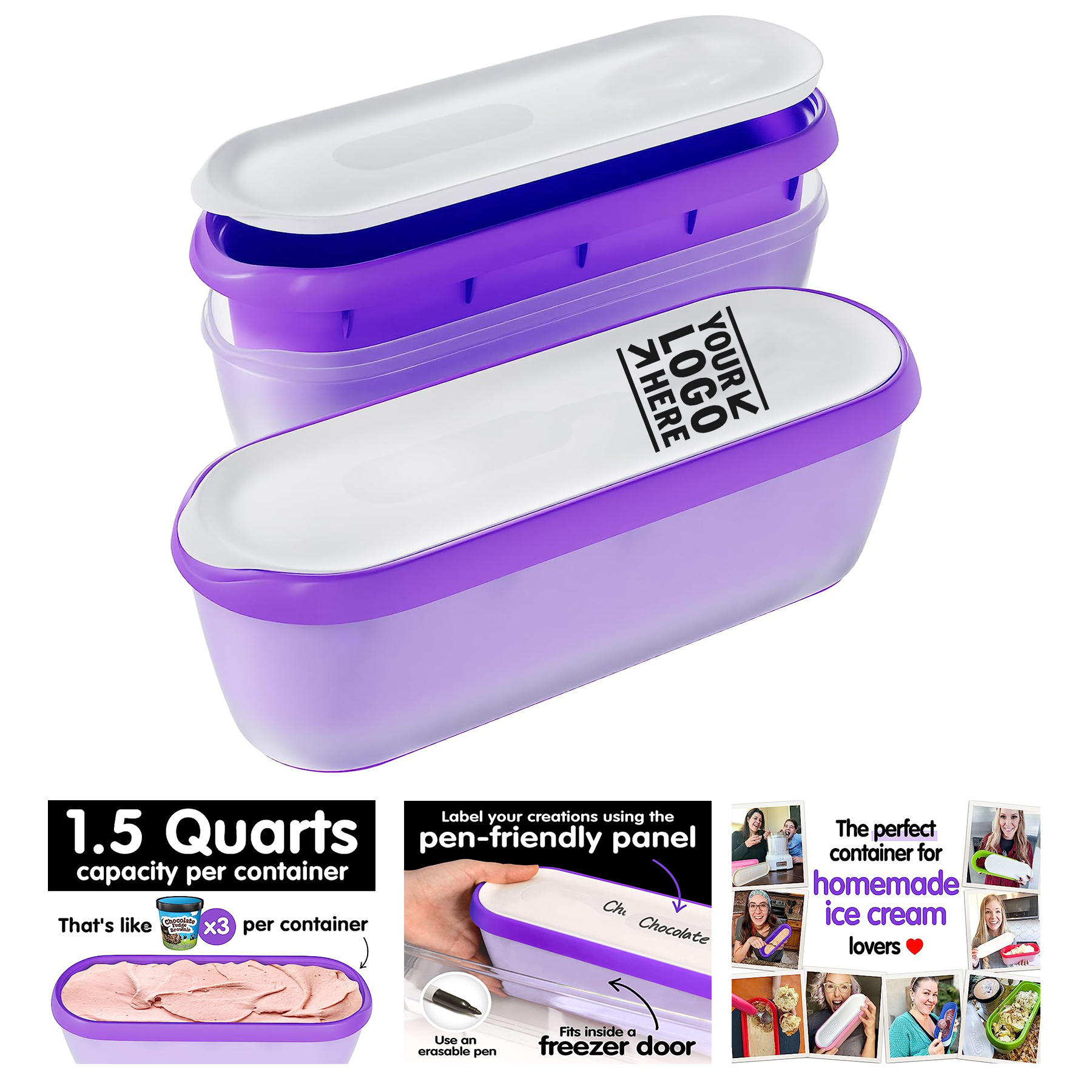 Homemade Ice Cream Containers 