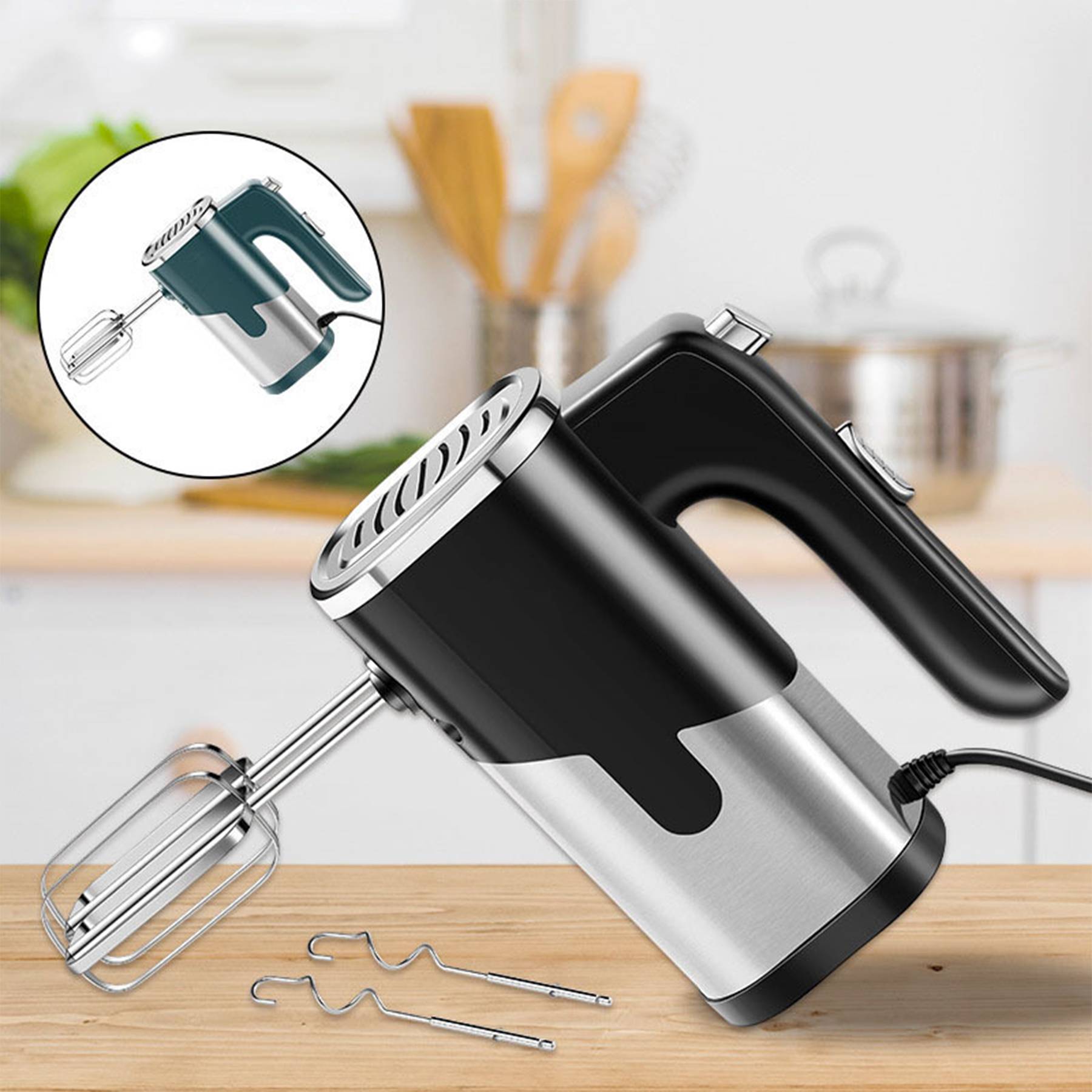 Stainless Steel Electric Egg Beater 4