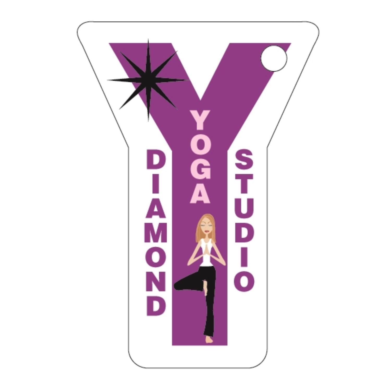 1.75"W x 2.5"H  Y-Shaped Key Tag 1