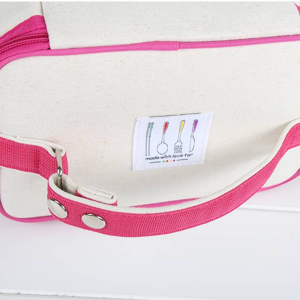 Waterproof Cotton And Linen Insulated Lunch Bag Cooler 5