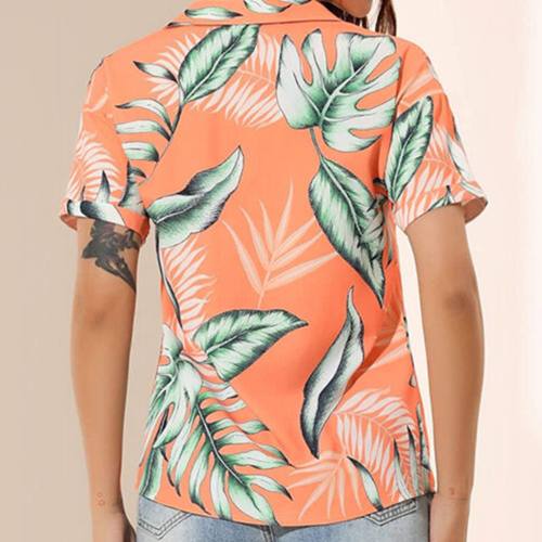Women's Sublimation Hawaiian Tie Poly Shirt 2