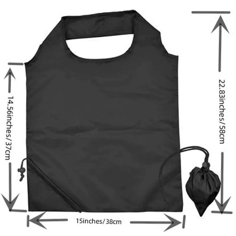 190T Polyester Reusable Grocery Bags with Storage Pouch 2