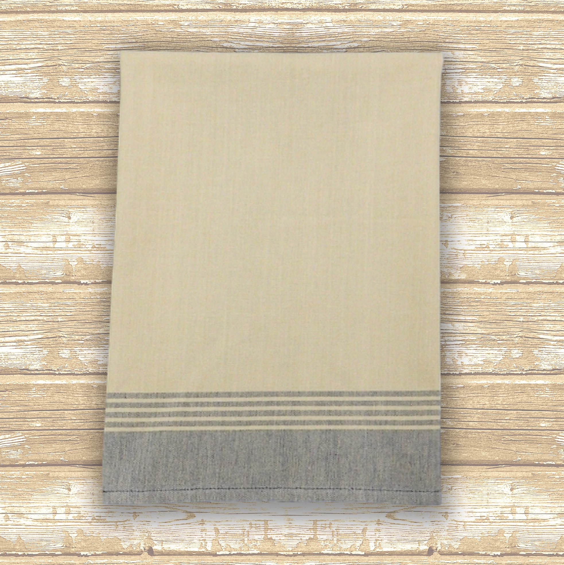 Navy/Tea Dyed Plaid Kitchen Towel with Custom Print 8