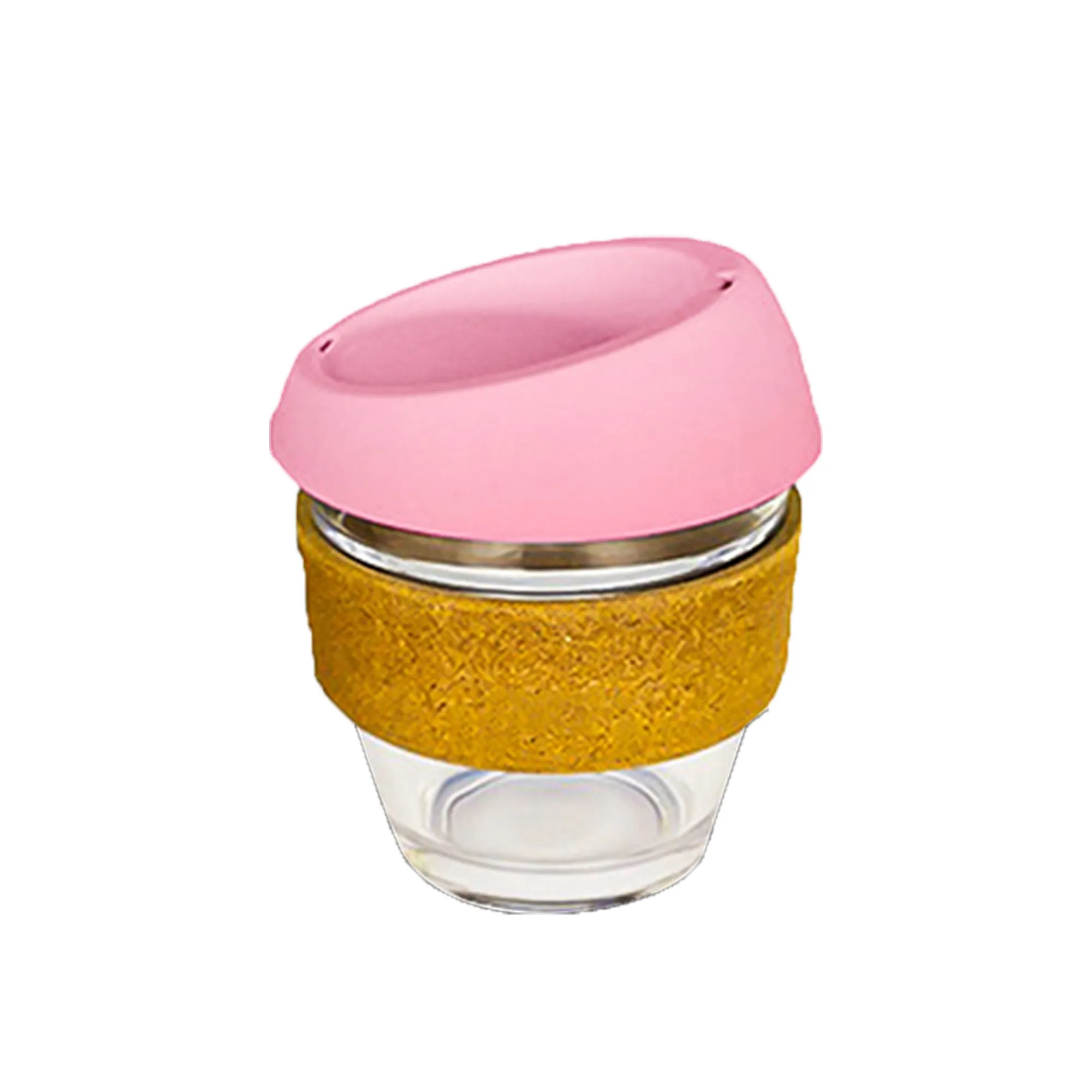 Cork Silicone Insulated Glass Coffee Cup 8oz/12OZ 9